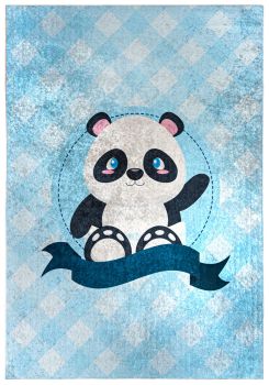 Dywan Dzięcięcy w Kolorze Niebieskim Panda EMMA 2724 
