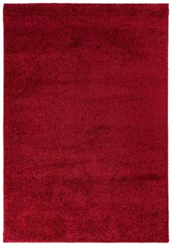 Dywany Shaggy Jednkolorowy Gładki DELHI 7388A RED - czerwony
