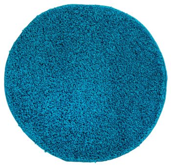 Dywany Okrągły Shaggy Jednkolorowy Gładki DELHI 7388A TURQUOISE - niebieski, turkusowy