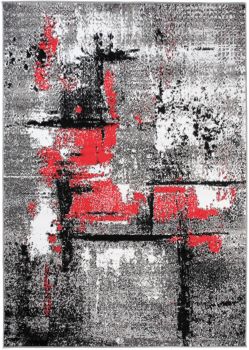 Dywan Nowoczesny Maya Abstrakcyjny Q541A WHITE - szary, czerwony