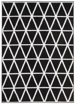 Dywan Nowoczesny Bali Geometryczny C436A BLACKWHITE - czarno-biały