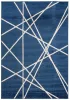 Dywan Nowoczesny Spring Geometryczny, Paski H175A DARK BLUE - niebieski