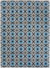 Dywan Nowoczesny Maya Geometryczny Z645D WHITE  - szary, niebieski
