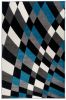 Dywan Nowoczesny Sumatra Geometryczny, Kratka 3495A BLACK - szary, niebieski