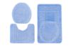 Dywanik Łazienkowy zestaw 3-częściowy zestaw MONO 1030 BLUE