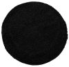 Dywany Okrągły Shaggy Jednkolorowy Gładki DELHI 7388A BLACK - czarny