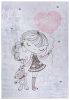 Dywan Dziecięcy dla Dziewczynki EMMA 2231 -jasnoszary, różowy