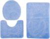 Dywanik Łazienkowy zestaw 3-częściowy zestaw MONO 1001 BLUE