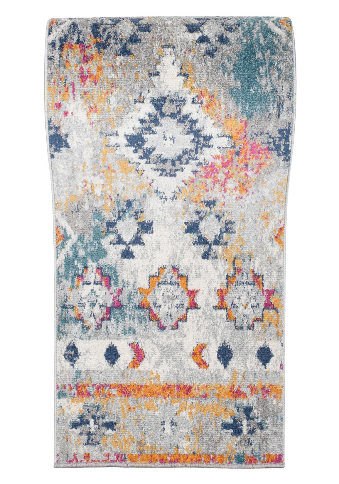 Chodnik Dywanowy Na Metry LAZUR G003A WHITE DARKBLUE