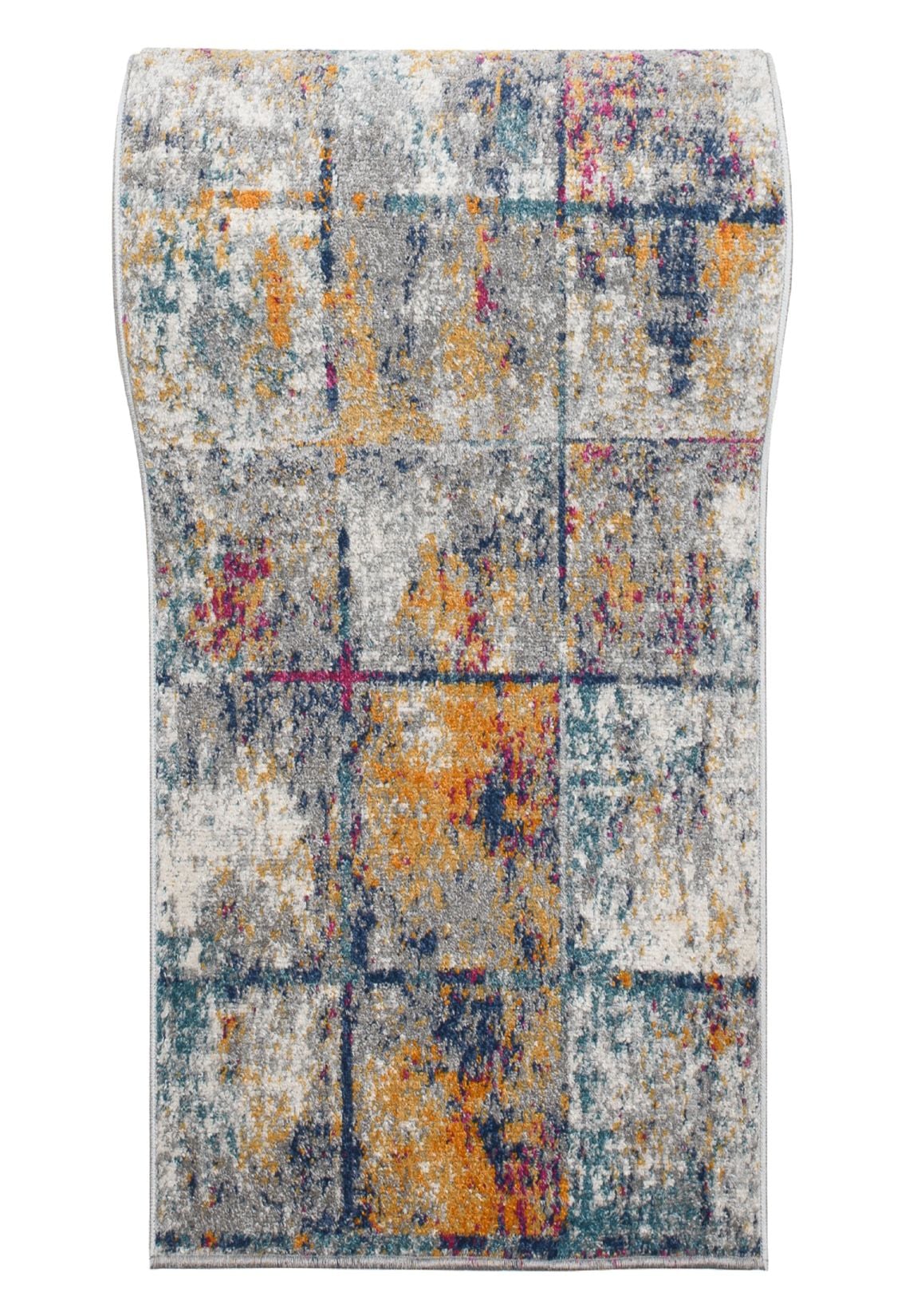 Chodnik Dywanowy Na Metry LAZUR G038A WHITE DARKBLUE