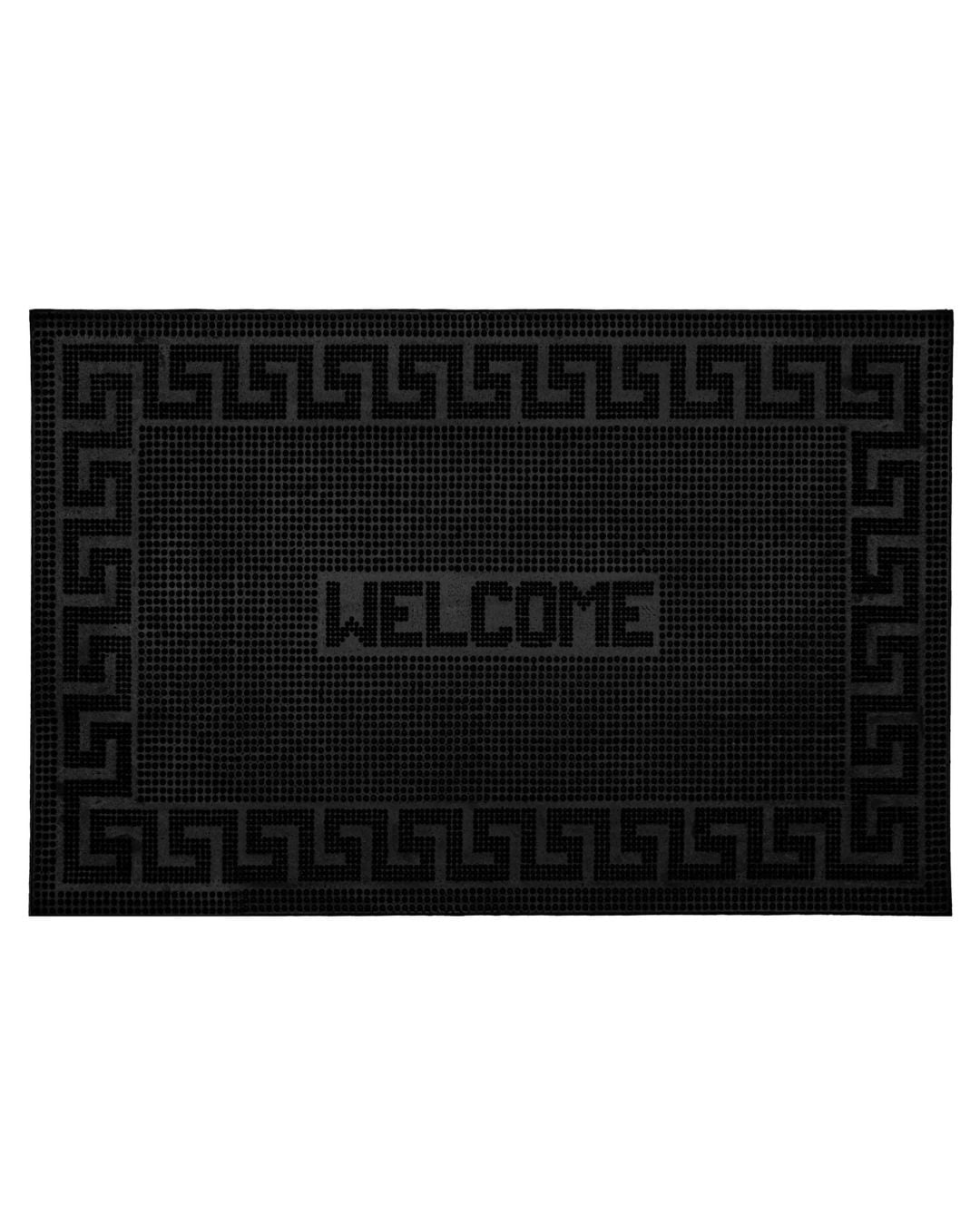 Wycieraczka gumowa - Pin Mat 2205 - czarna, z napisem Welcome, antypoślizgowa i łatwa w utrzymaniu