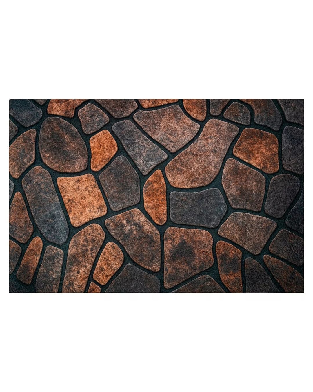 Wycieraczka tekstylna - Print DM10 - wielokolorowa, z motywem kamienia, antypoślizgowa i łatwa w utrzymaniu