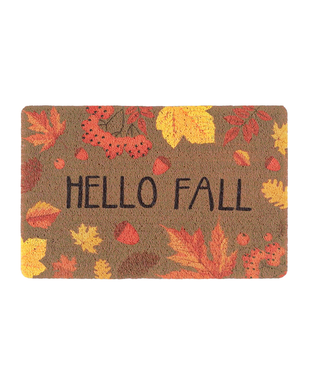 Wycieraczka jesienna - Autunno Colori - brązowa, jesień, Hello