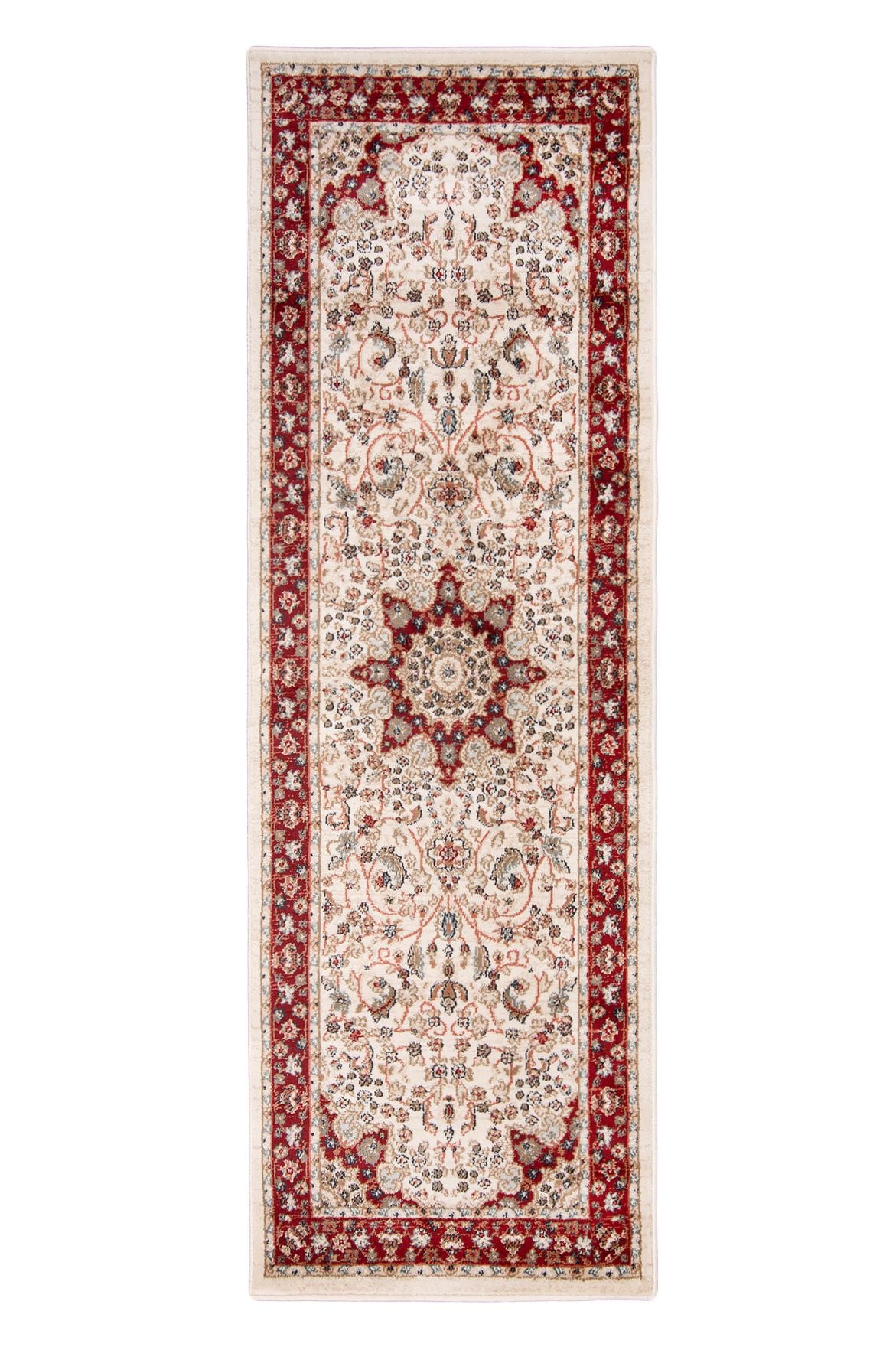 Chodnik Tradycyjny Ornament NEMRUT 9473A WHITE czerwony z kremowym