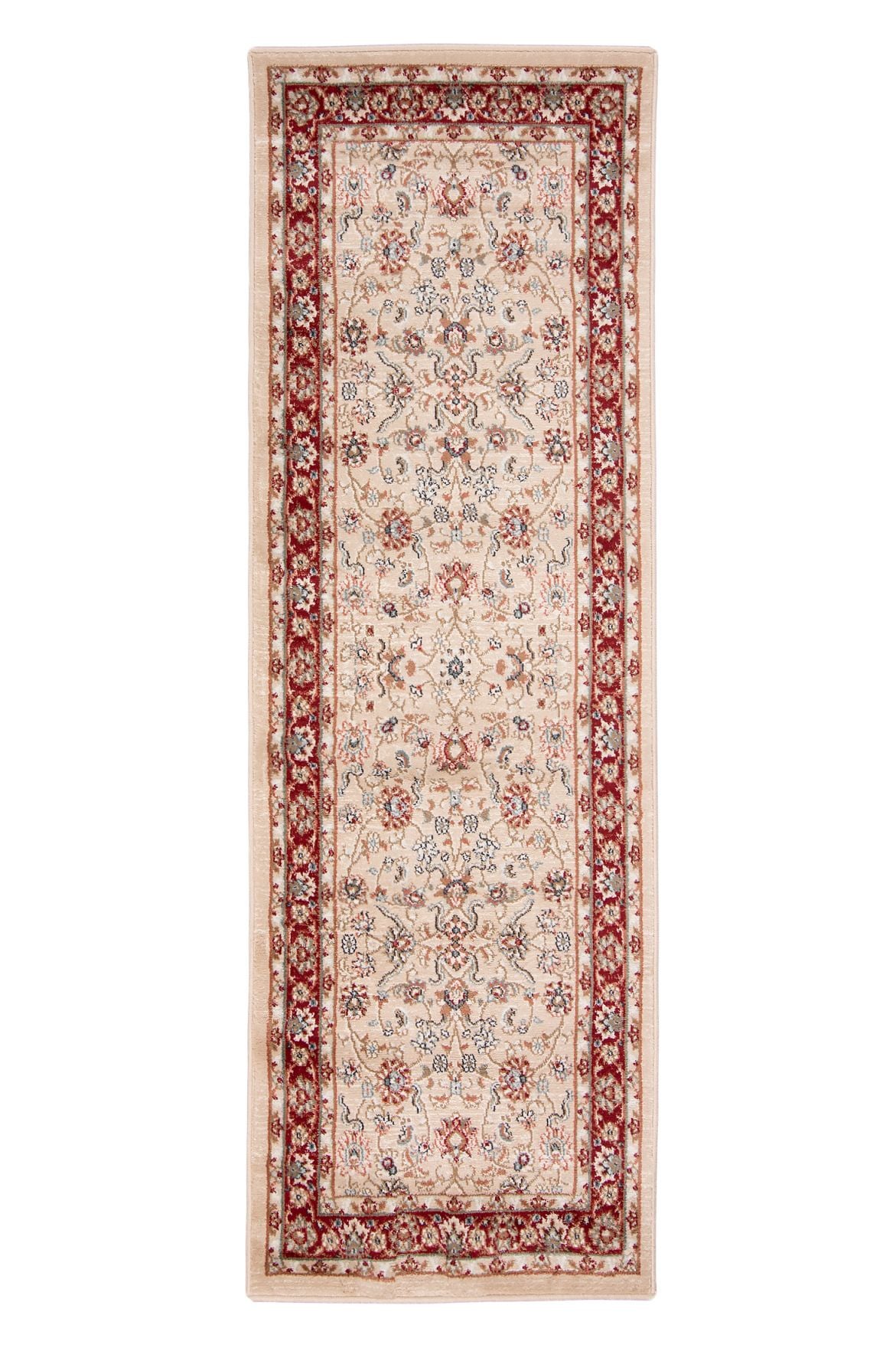 Chodnik Tradycyjny Ornament NEMRUT L423A LIGHT BEIGE kremowy z czerwonym