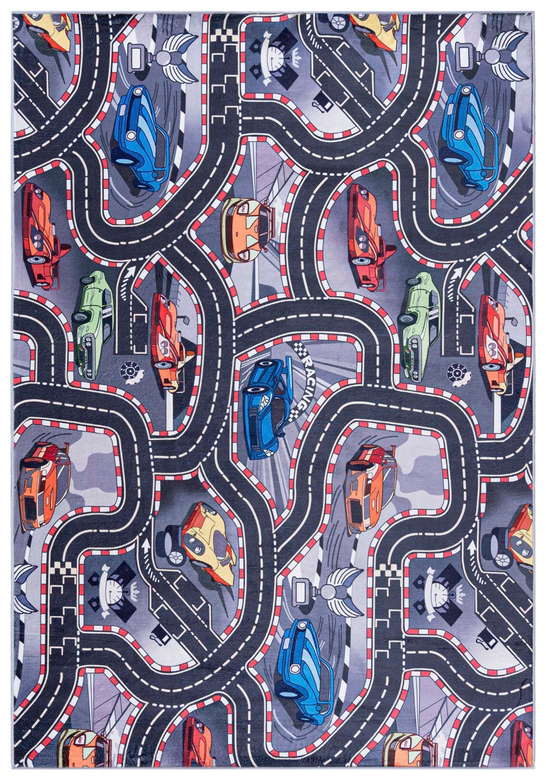 Dywan dziecięcy PRINTED B_605 Ulice, Droga - wielokolorowy