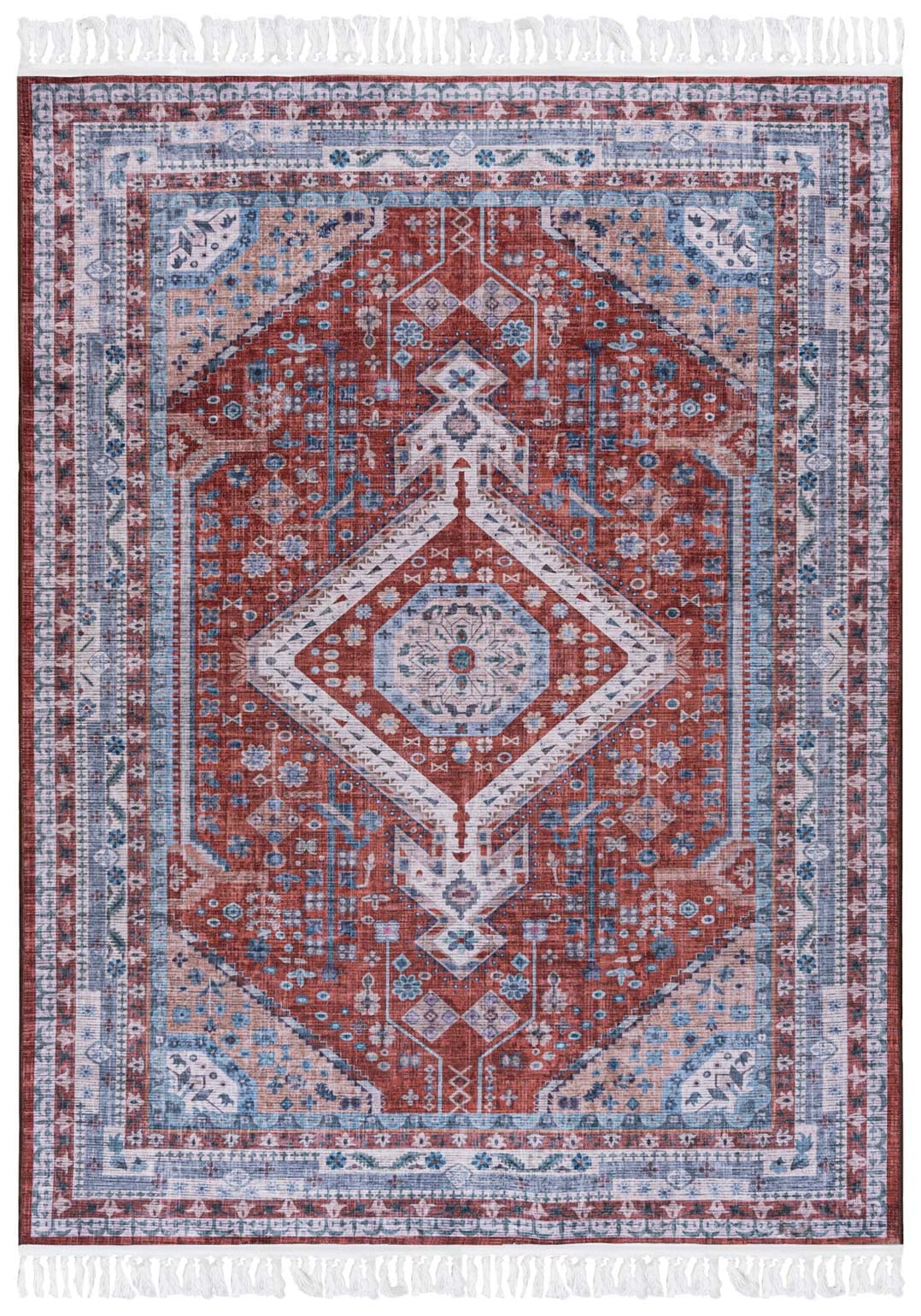 Dywan Tradycyjny ANKARA CLF_22 PRINTED - ramka, czerwony
