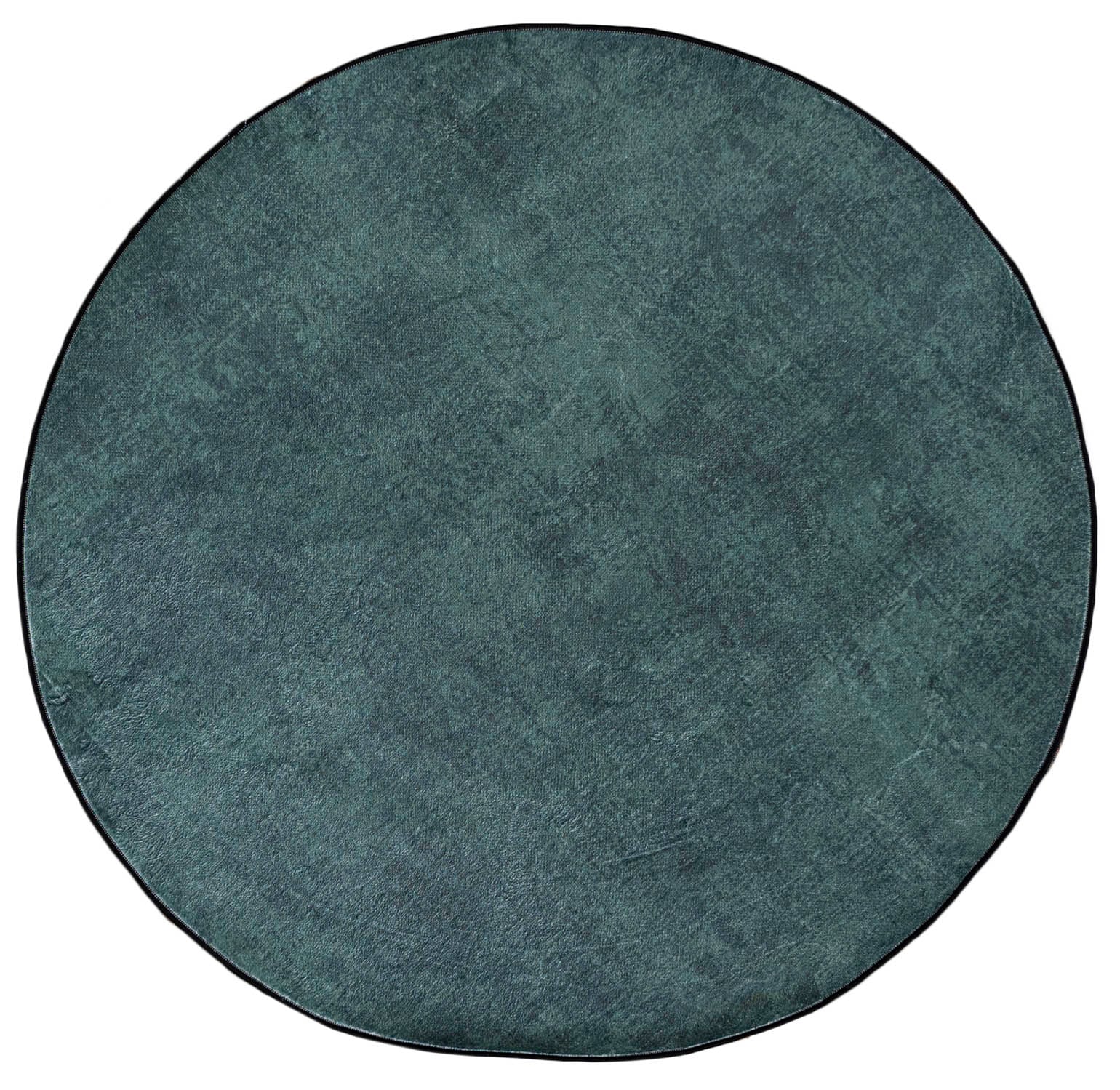 Dywan Nowoczesny Okrągły HUDSON SOLID GREEN - abstrakcyjny, zielony