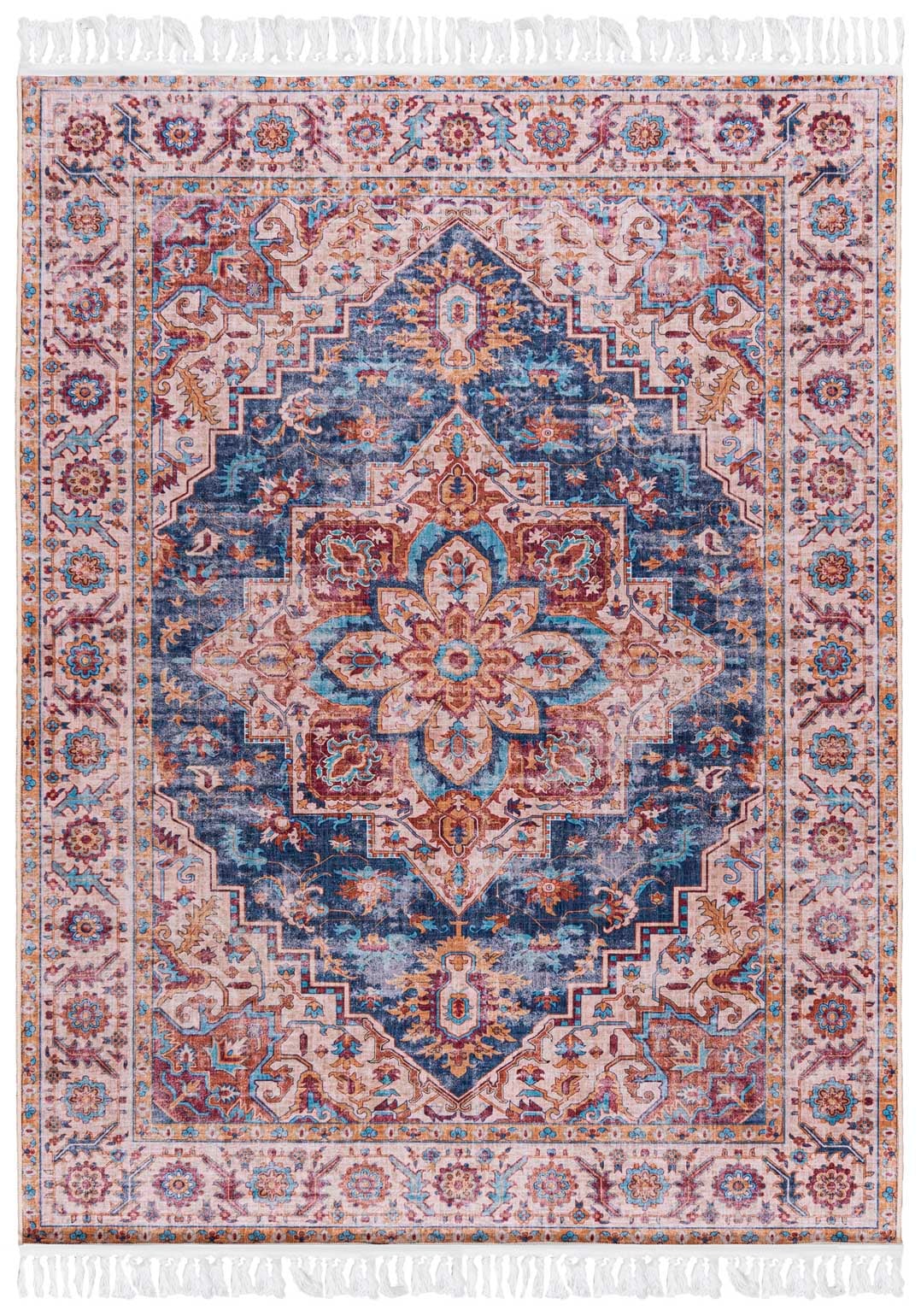 Dywan Tradycyjny ANKARA Y_169A PRINTED - vintage, beżowy, kremowy, niebieski