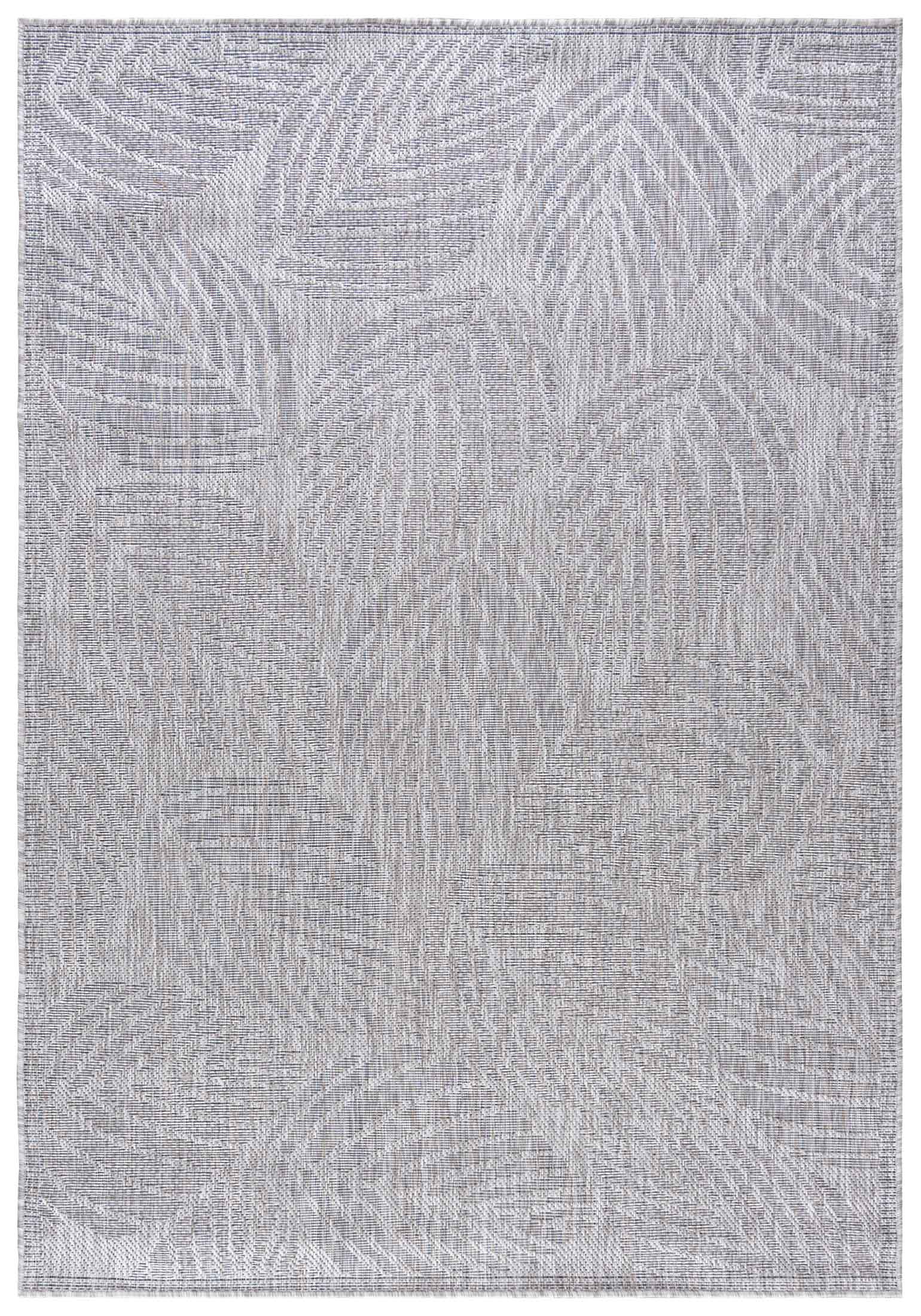 Dywan Sznurkowy Zewnętrzny / Wewnętrzny Płaskotkany MELISSA KM28B - nowoczesny, geometryczny, grafitowy, szary