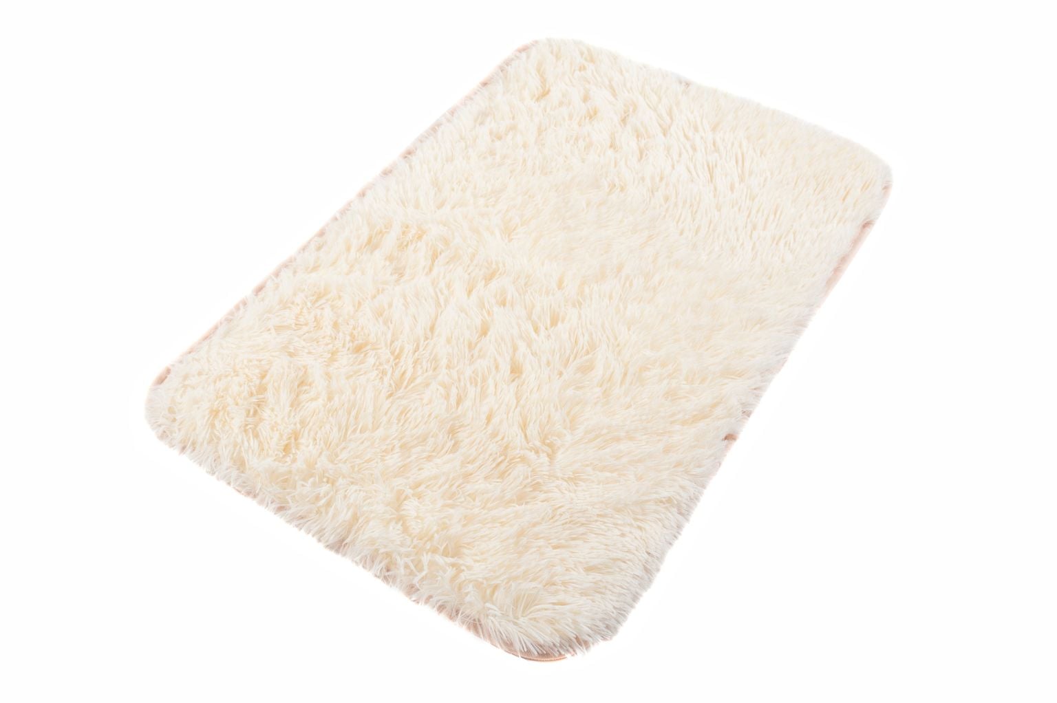 Dywanik Łazienkowy SILK SOLID CREAM - antypoślizgowy, shaggy, kremowy