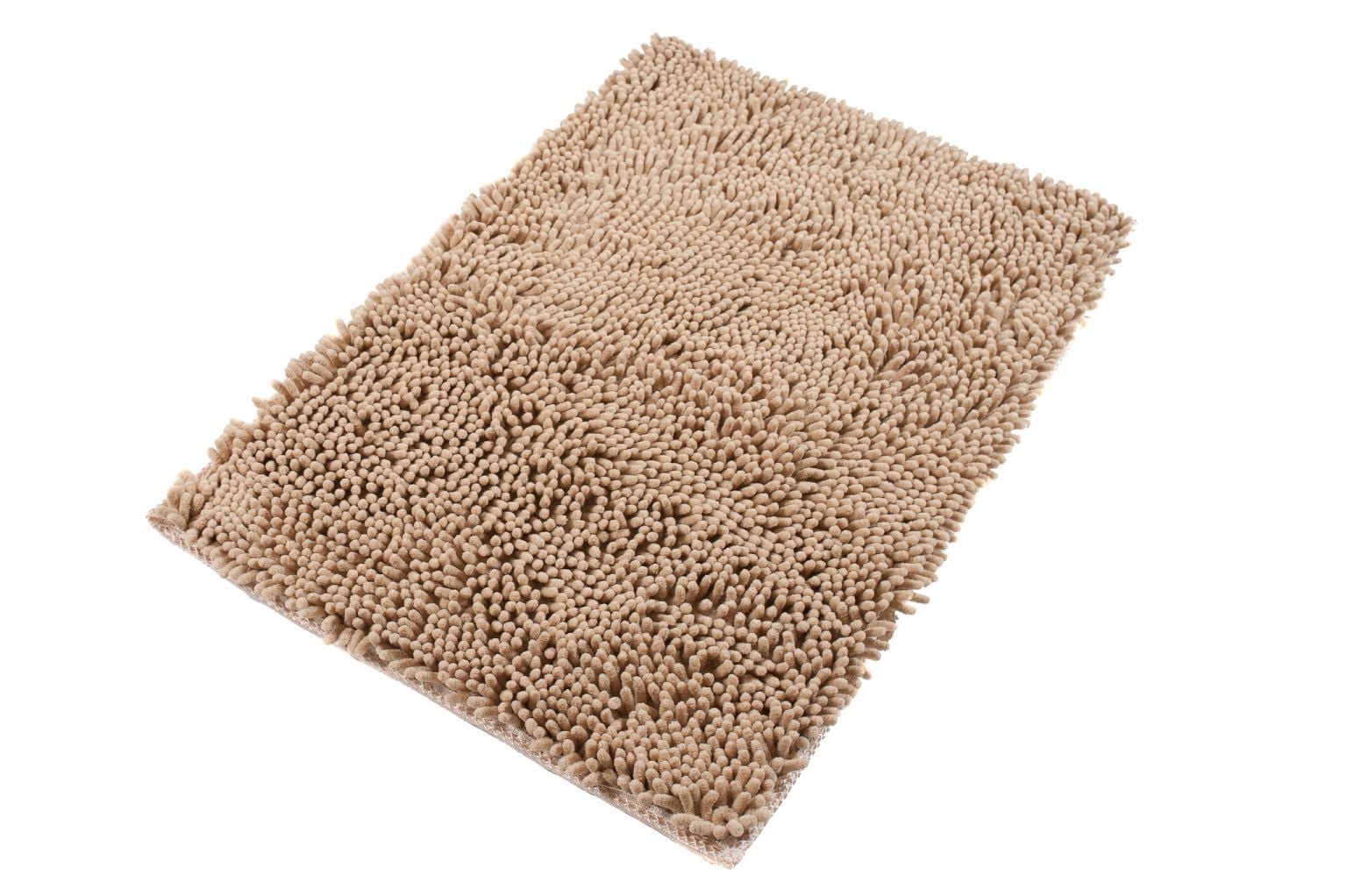 Dywanik Łazienkowy CHENIILE SOLID BEIGE - antypoślizgowy, mikrofibra, beżowy