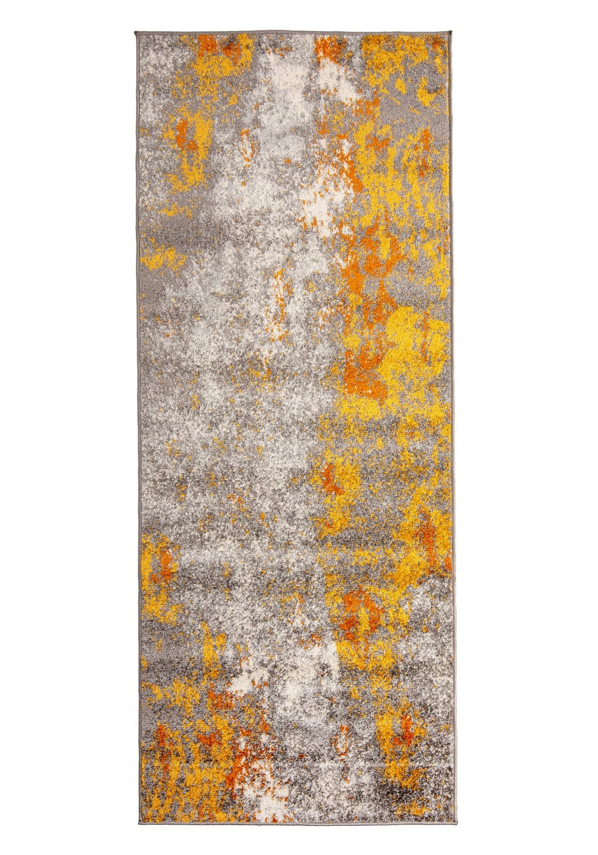 Dywan do Przedpokoju, Kuchni Nowoczesny SPRING H172A DARK YELLOW - żółty, szary