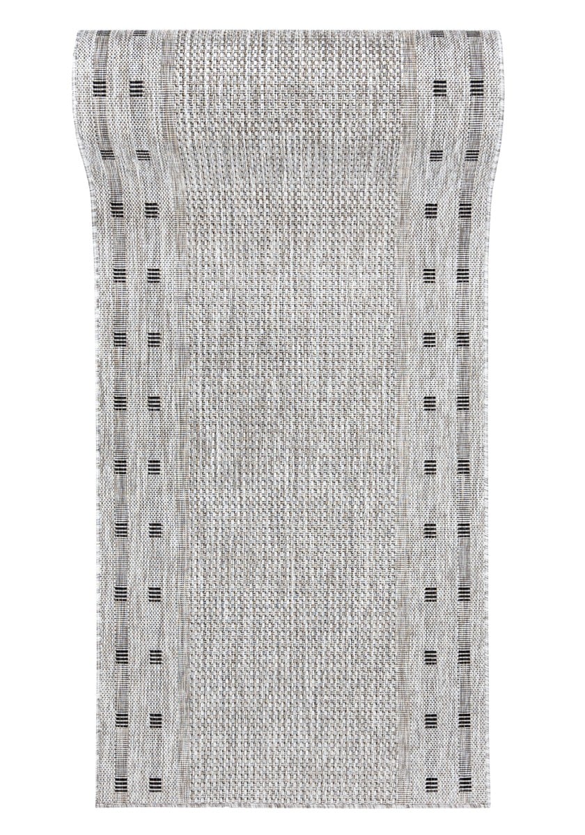Chodnik Sznurkowy do Kuchni MELISSA KE63A GRAY - nowoczesny, jednokolorowy, beżowy, grafitowy, kremowy, szary