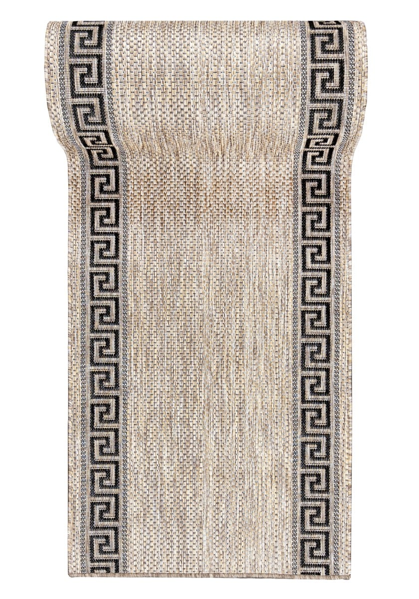 Chodnik Sznurkowy do Kuchni MELISSA KF91A BROWN - nowoczesny, ramka, beżowy, kremowy