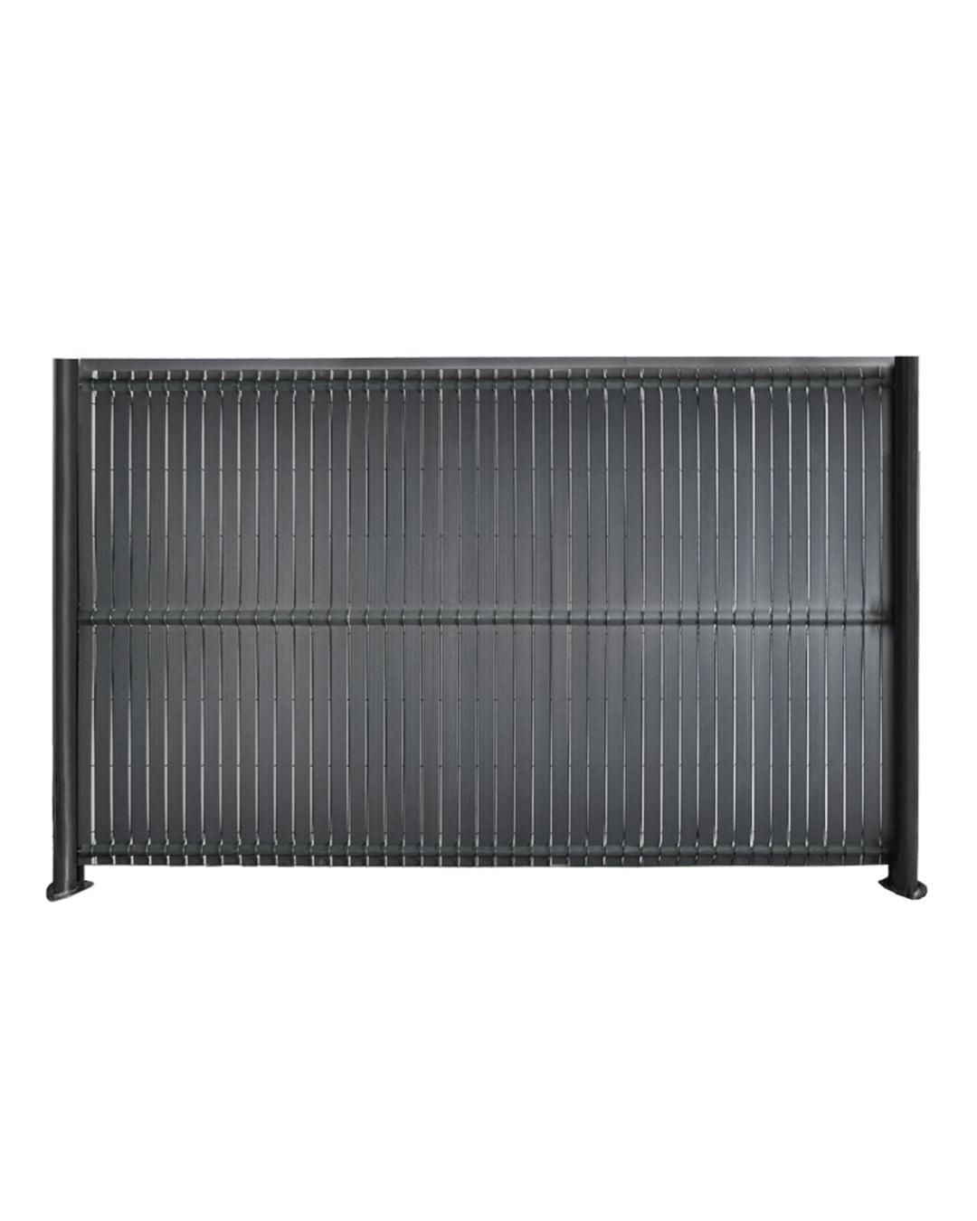 Osłona na ogrodzenie 153 x 250 cm, lamele na ogrodzenie / listwy na płoty ogrodowe, mata wkładana w przęsła PCV - Riposo Antracite - antracytowa, nowoczesna