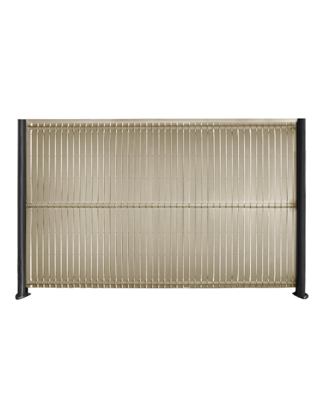 Osłona na ogrodzenie 153 x 250 cm, lamele na ogrodzenie / listwy na płoty ogrodowe, mata wkładana w przęsła PCV - Riposo Marrone - brązowa, nowoczesna