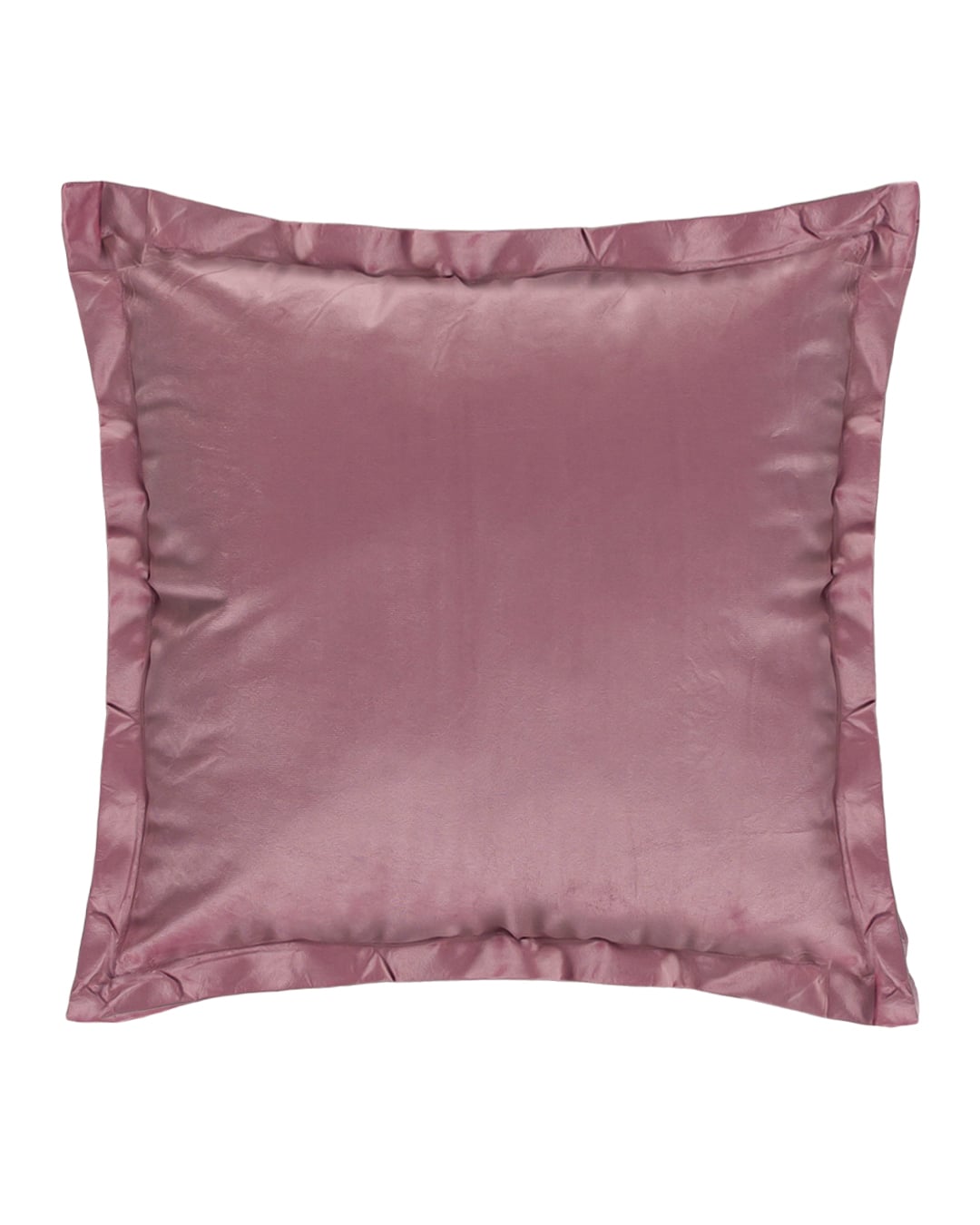 Poduszka dekoracyjna z wkładem, 45x45 cm - Puro Rosa - ozdobne obszycie, różowa