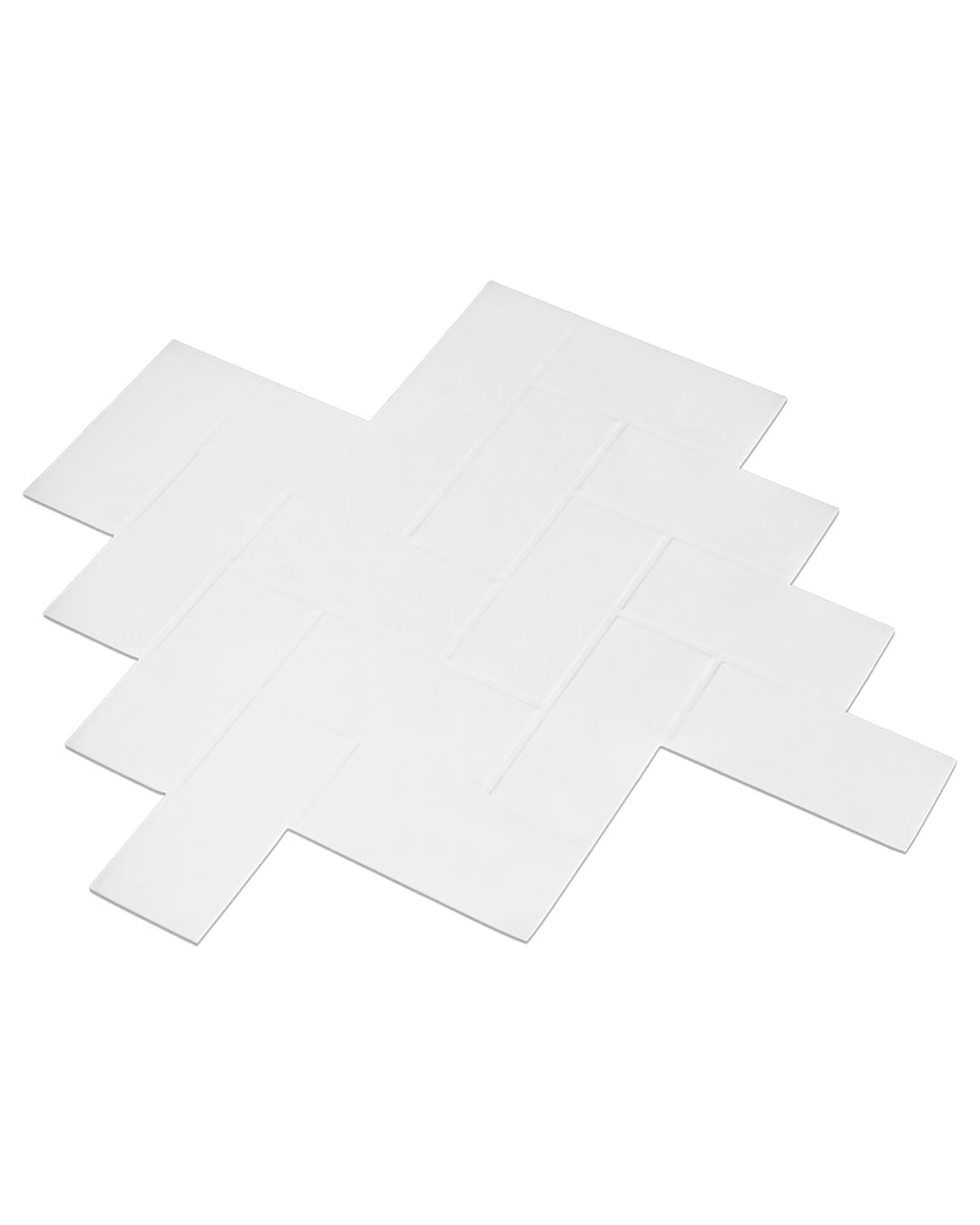 Płytki samoprzylepne - Corbe Bianco - białe 10 szt.