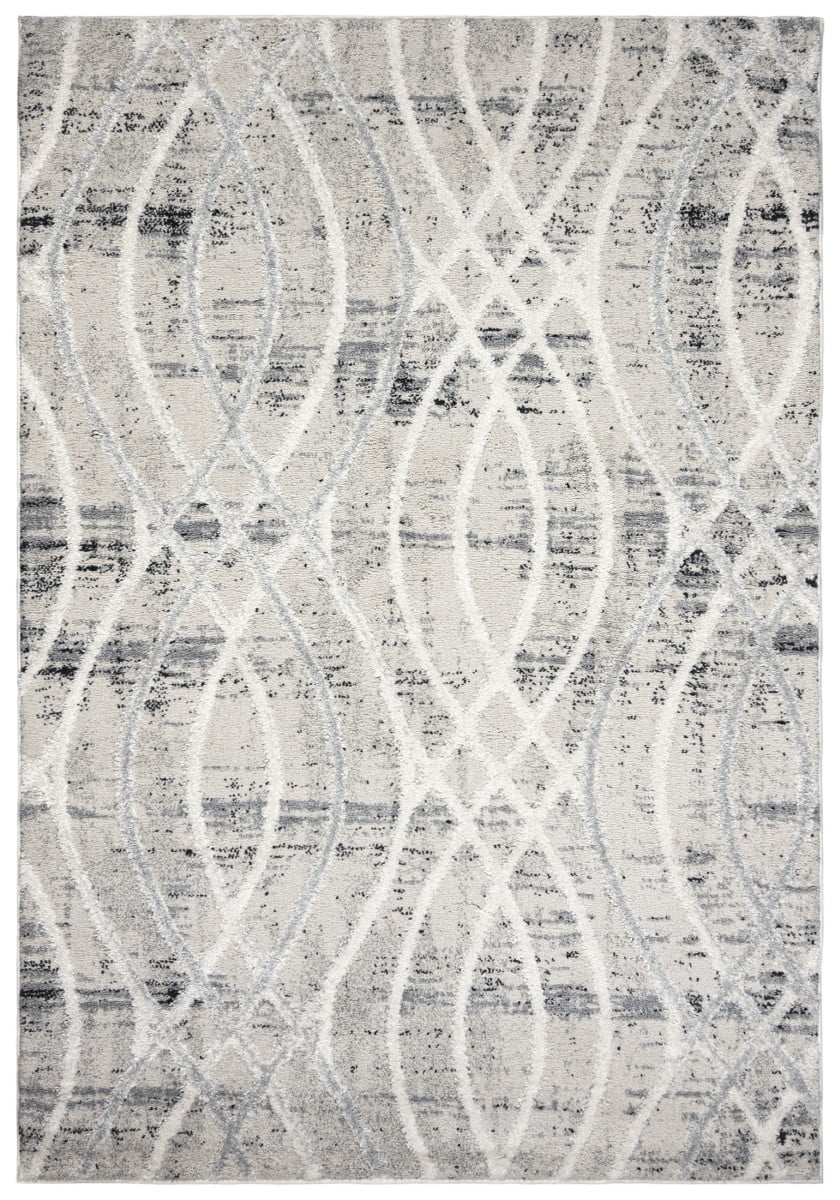 Dywan Nowoczesny Troya Geometryczny, Paski V488C COKME CREAM - kremowy, jasnoszary