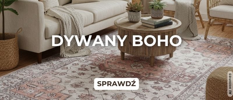 Dywany boho &ndash; dywan boho w przytulnym salonie