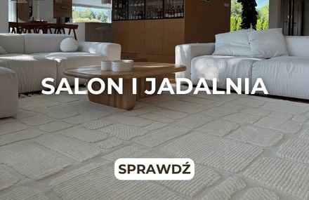 Salon i jadalnia &ndash; dywan w salonie połączonym z jadalnią