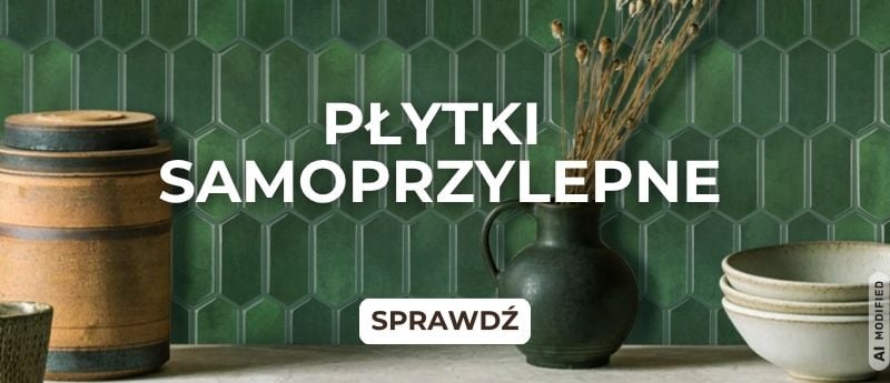Płytki samoprzylepne &ndash; zielone płytki na ścianie